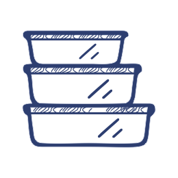 04. Миски из жаропрочного стекла с крышками из бамбука